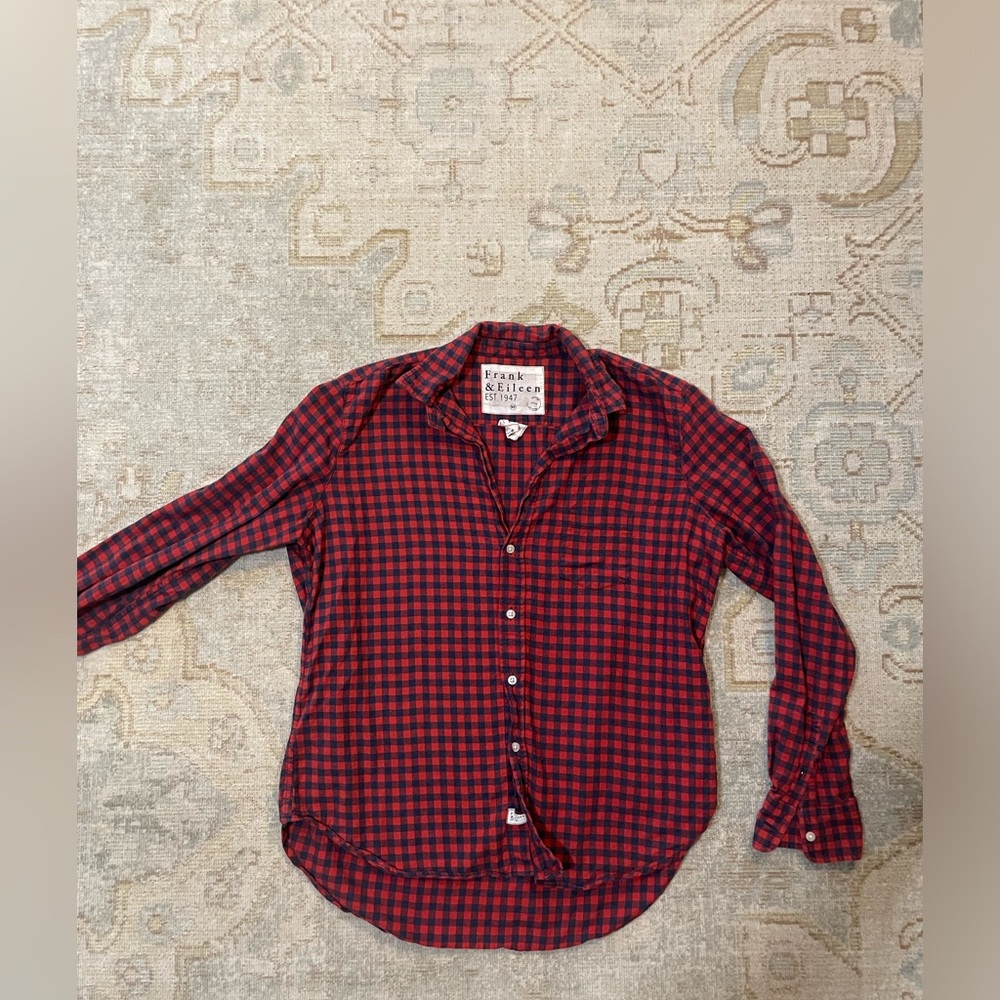 Euc! Frank & Eileen Checkered Button-Up- Size Xs - image 2